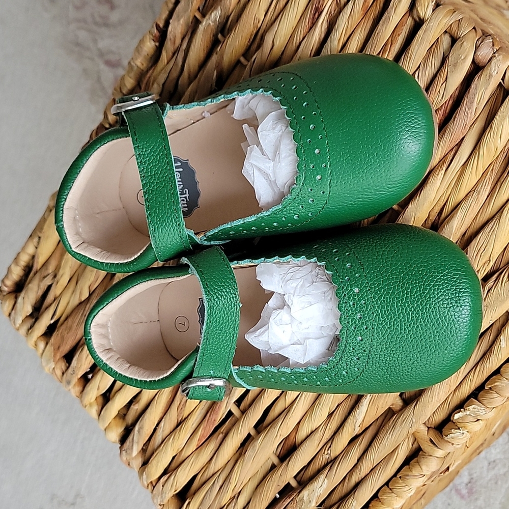 Green Mary Janes